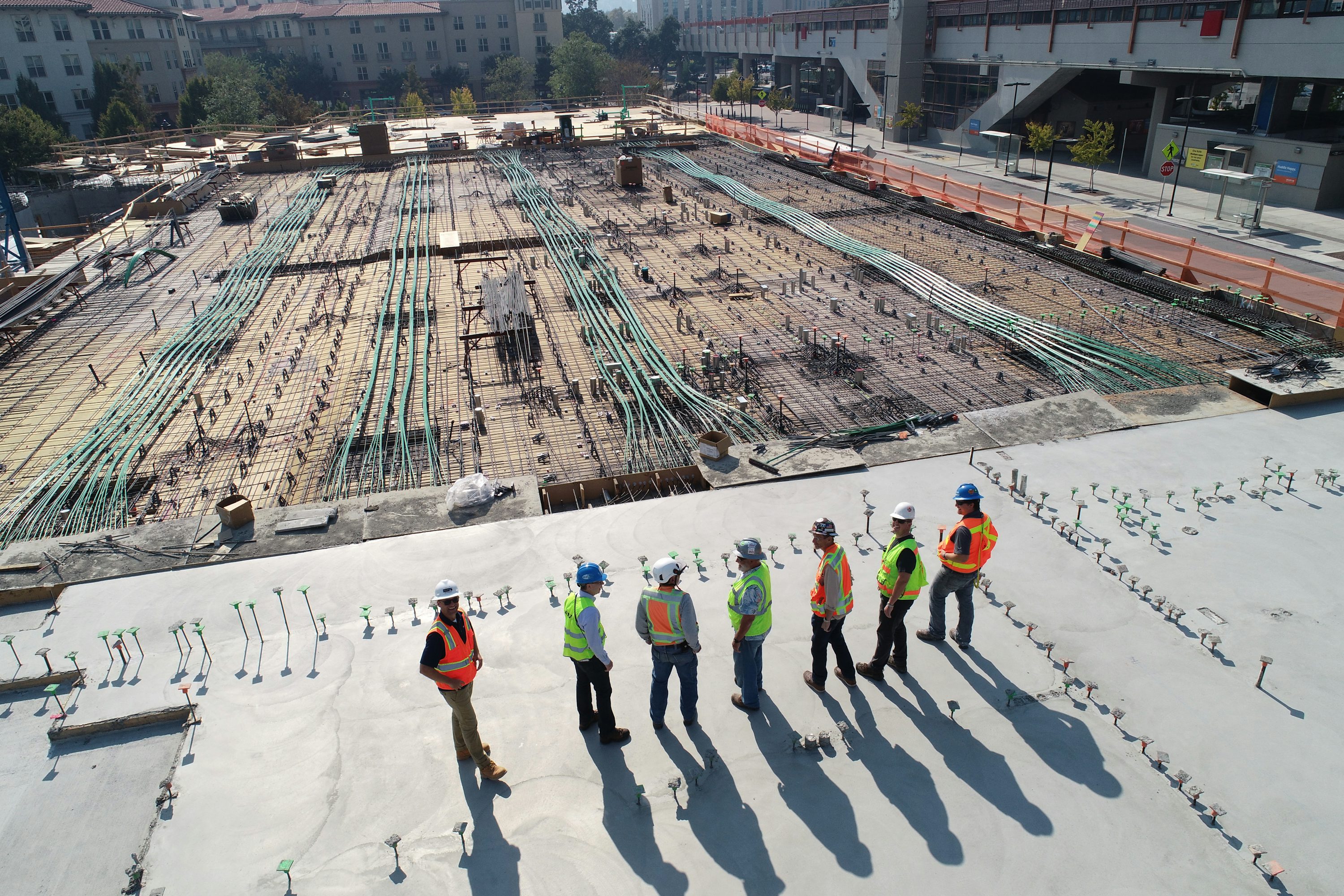 Construction workers team