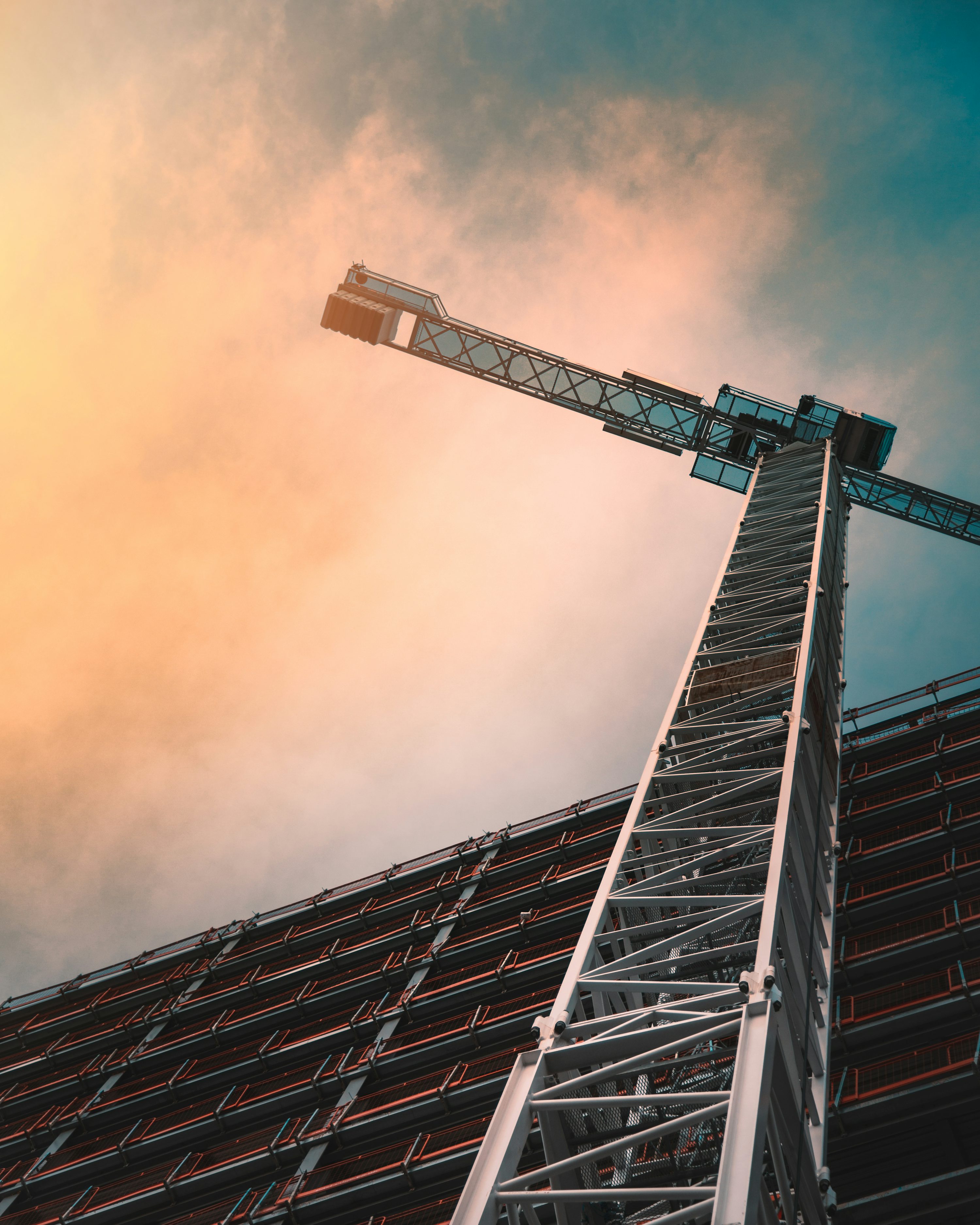 Tower crane construction site